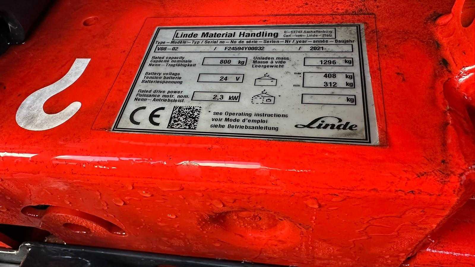 Used Forklift Linde V 08-02 Apakšējo augstplauktu komplektētājs (< 2,5 m) (Image 15) Used Forklift Linde V 08-02 Apakšējo augstplauktu komplektētājs (< 2,5 m) (Image 15)