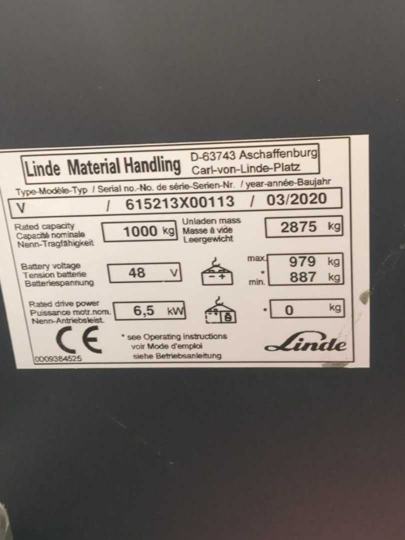 Used Forklift Linde V48VOLT-5213-01 Augšējo augstplauktu komplektētājs (< 6 m) (Image 6)