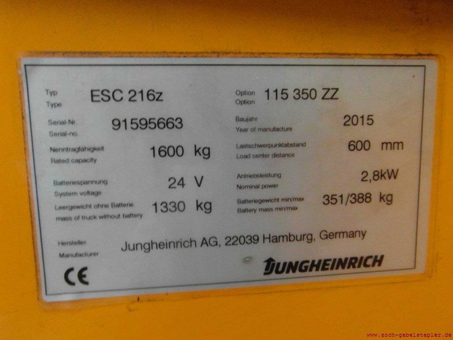 Used Forklift Jungheinrich ESC216-Z Balstdakšu krautņotāja vadītāja sēdeklis (Image 5) Used Forklift Jungheinrich ESC216-Z Balstdakšu krautņotāja vadītāja sēdeklis (Image 5)