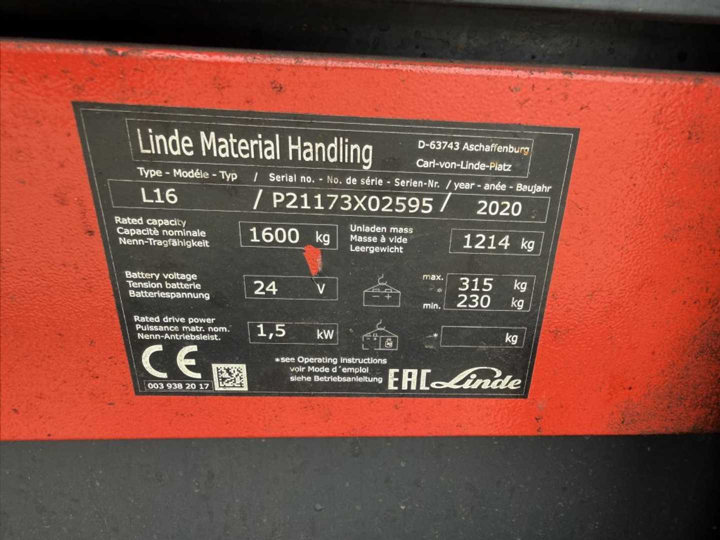 Used Forklift Linde L16 Balstdakšu krautņotājs ar dīseli (Image 8) Used Forklift Linde L16 Balstdakšu krautņotājs ar dīseli (Image 8)