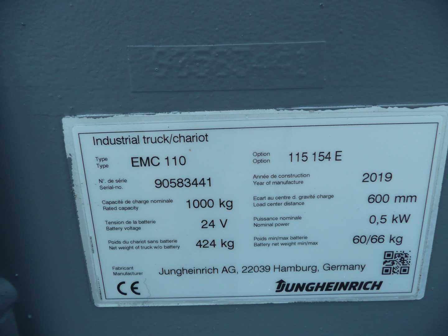 Used Forklift Jungheinrich EMC 110 154 E Balstdakšu krautņotājs ar dīseli (Image 18) Used Forklift Jungheinrich EMC 110 154 E Balstdakšu krautņotājs ar dīseli (Image 18)