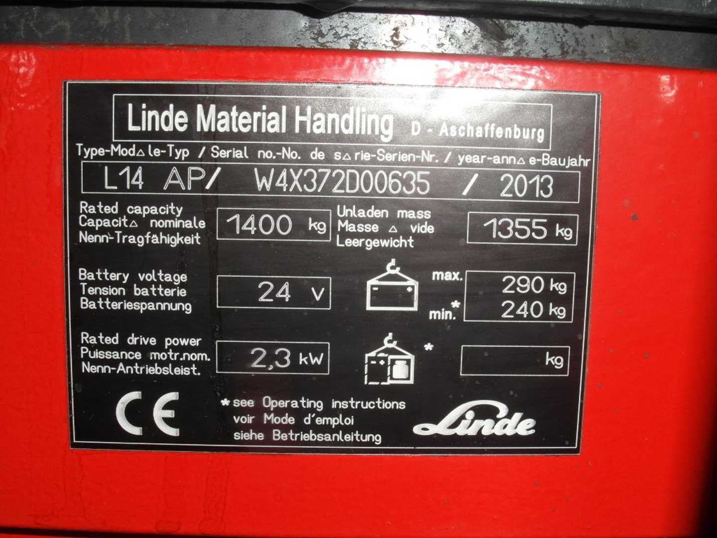 Used Forklift Linde L14AP Balstdakšu krautņotājs ar dīseli (Image 7) Used Forklift Linde L14AP Balstdakšu krautņotājs ar dīseli (Image 7)