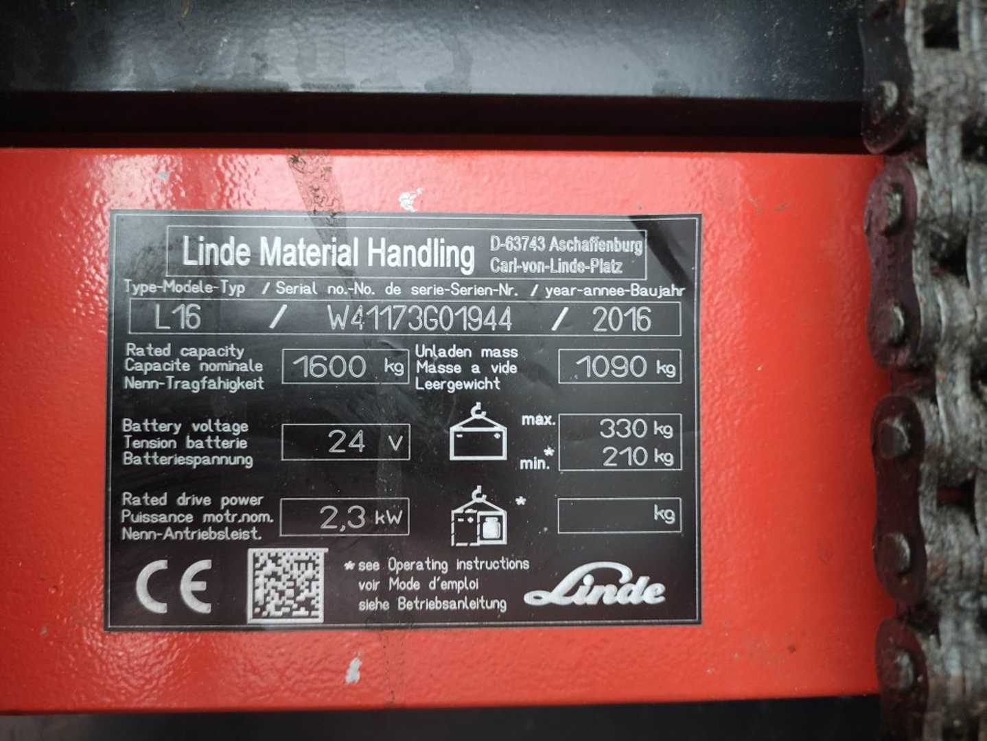 Used Forklift Linde L16i-1173 Balstdakšu krautņotājs ar dīseli (Image 5)