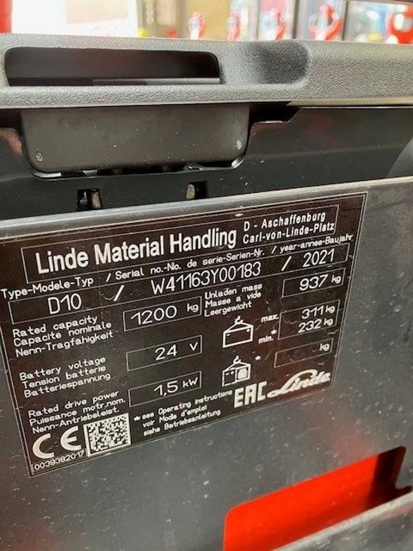 Used Forklift Linde D10B Balstdakšu krautņotājs ar dīseli (Image 6)