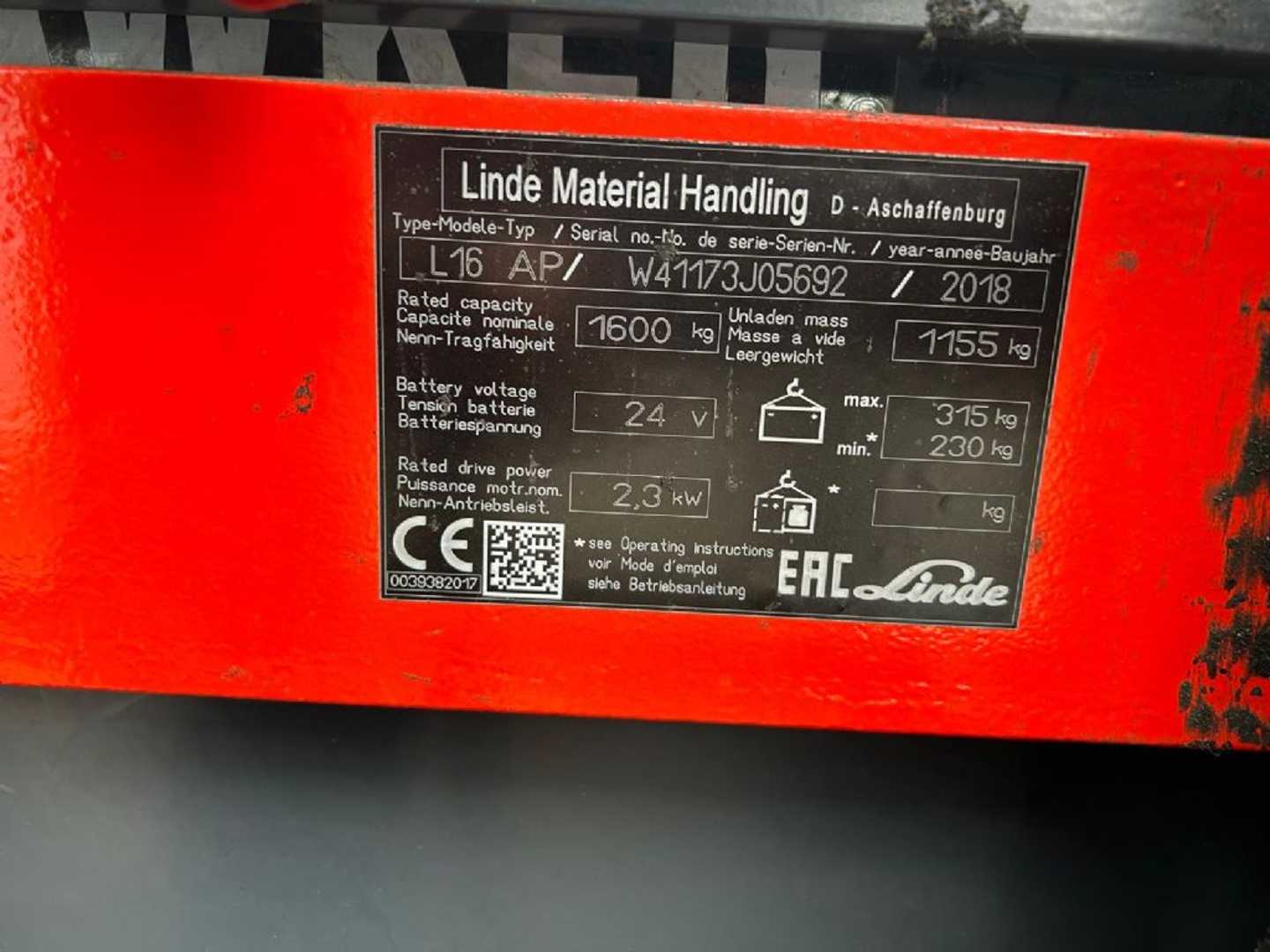 Used Forklift Linde L16 AP-I Balstdakšu krautņotājs ar dīseli (Image 8) Used Forklift Linde L16 AP-I Balstdakšu krautņotājs ar dīseli (Image 8)