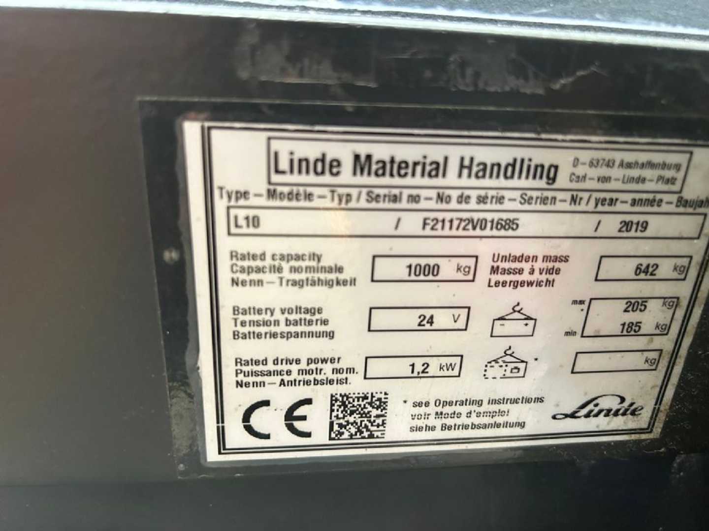 Used Forklift Linde L10 Balstdakšu krautņotājs ar dīseli (Image 5)
