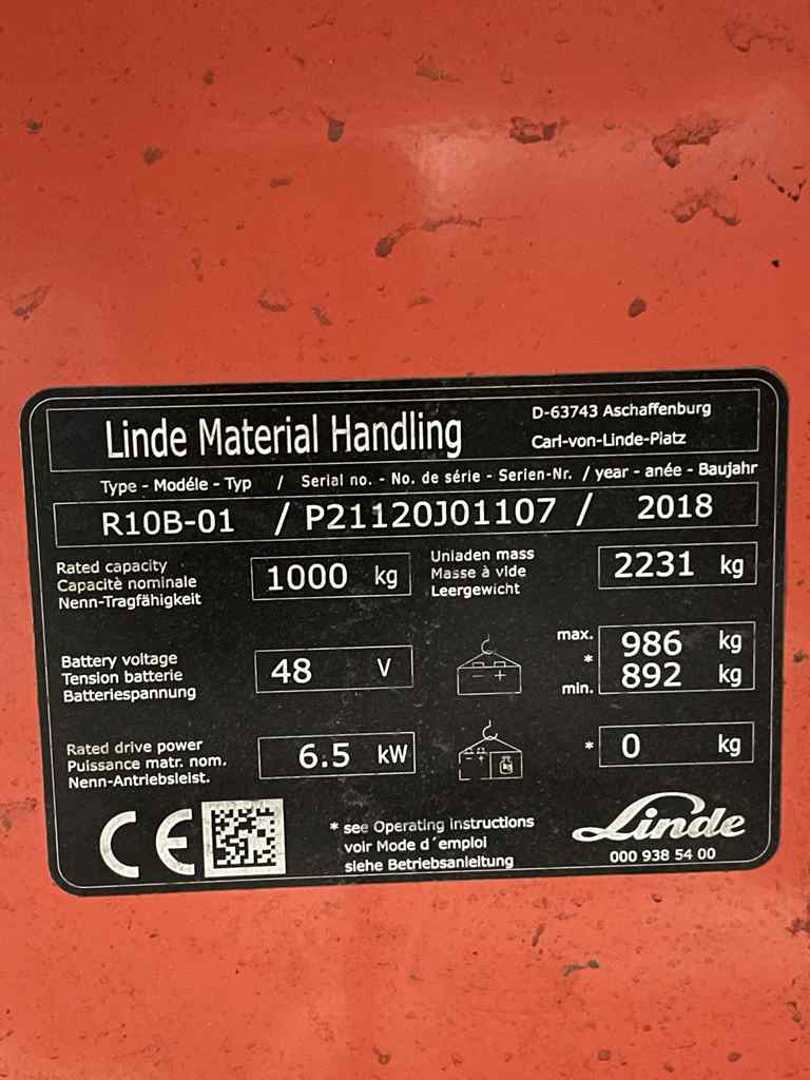 Used Forklift Linde R10B-01-1120 Bīdmasta iekrāvējs (Image 10) Used Forklift Linde R10B-01-1120 Bīdmasta iekrāvējs (Image 10)