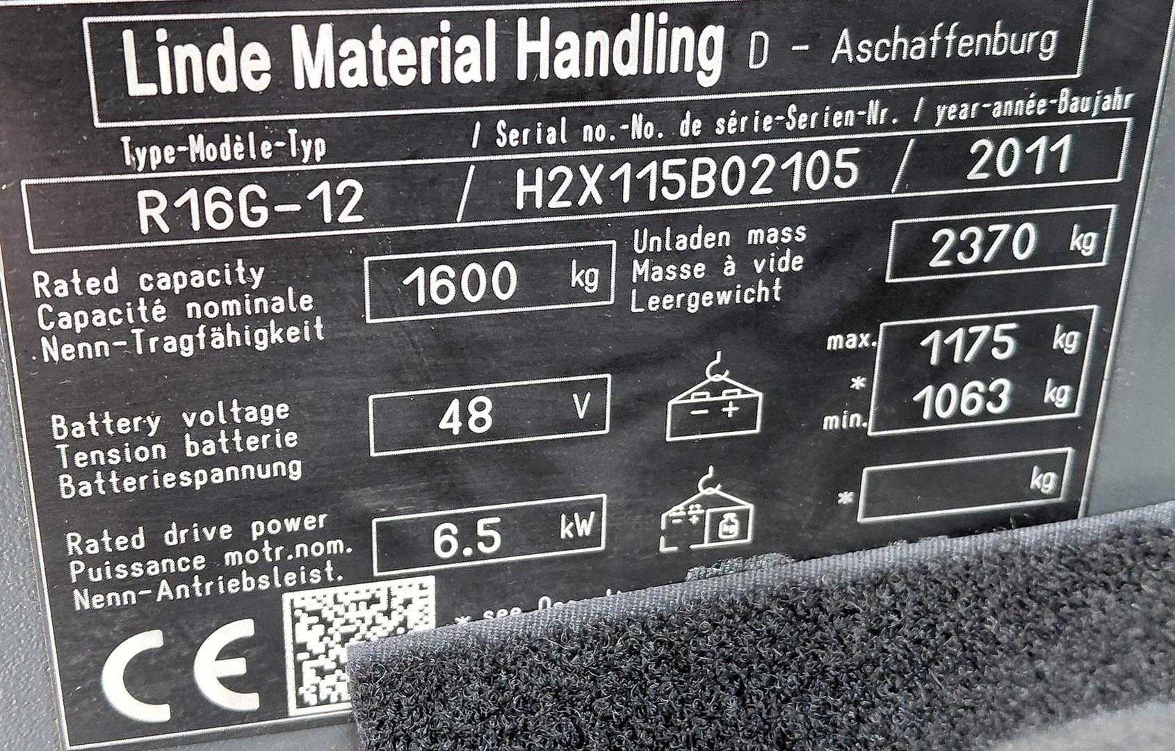 Used Forklift Linde R16G Bīdmasta iekrāvējs (Image 8) Used Forklift Linde R16G Bīdmasta iekrāvējs (Image 8)