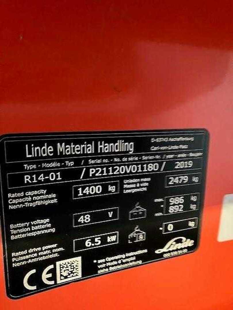 Used Forklift Linde R14 Bīdmasta iekrāvējs (Image 6) Used Forklift Linde R14 Bīdmasta iekrāvējs (Image 6)
