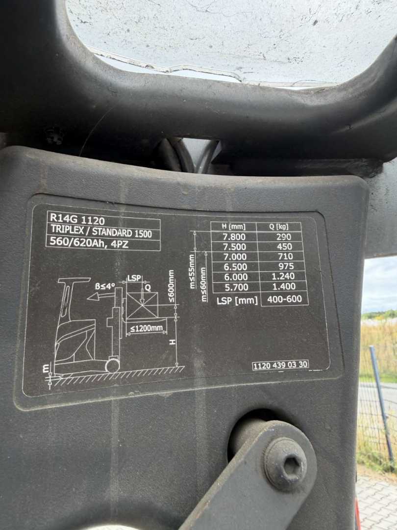 Used Forklift Linde R14G-01 Bīdmasta iekrāvējs (Image 9) Used Forklift Linde R14G-01 Bīdmasta iekrāvējs (Image 9)