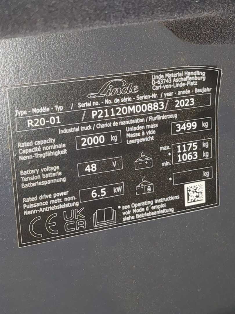 Used Forklift Linde R20-1120-01 Bīdmasta iekrāvējs (Image 6)