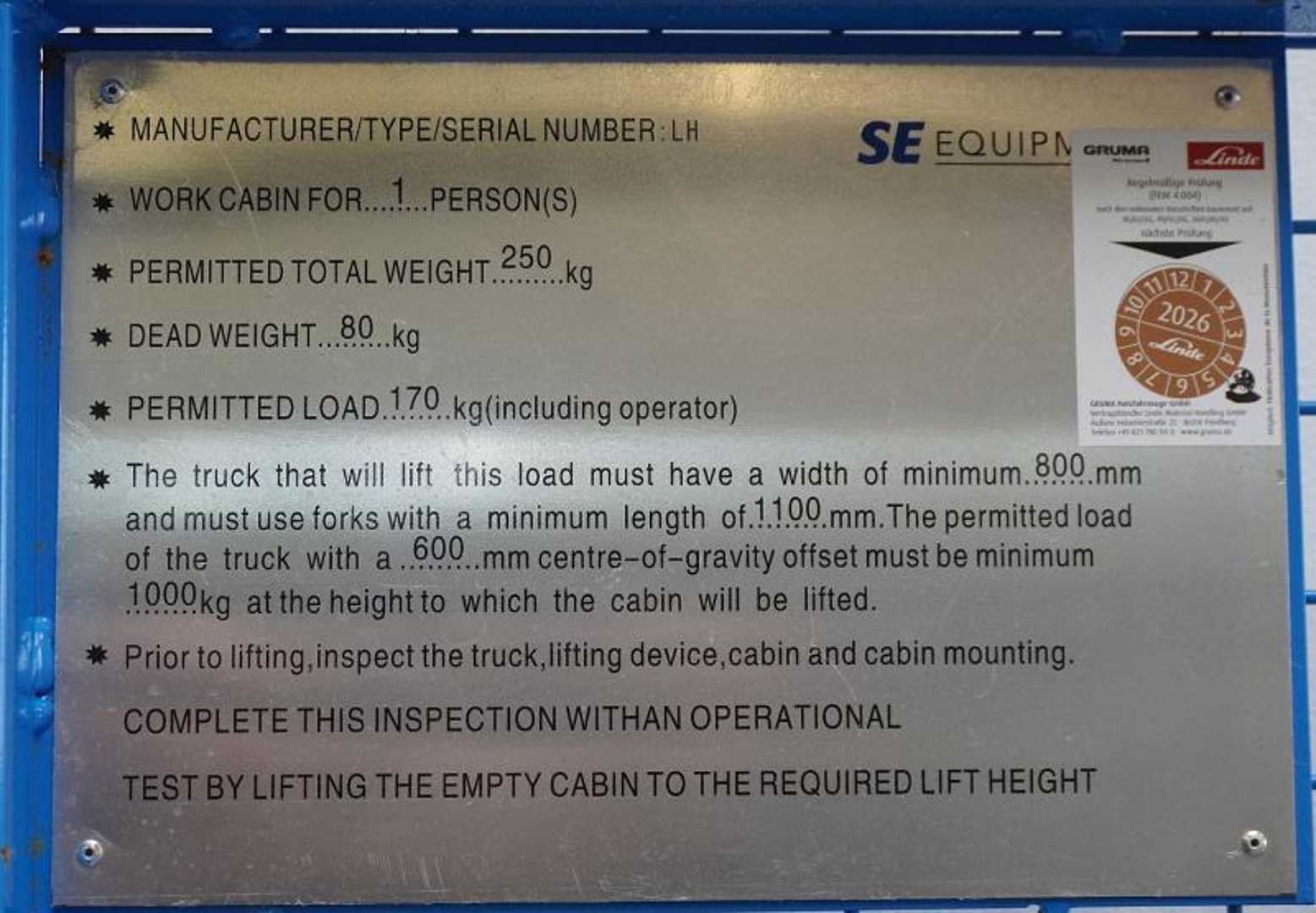 Used Forklift Other Arbeitskorb Type 080 (800x1200 mm) Cits (Image 4) Used Forklift Other Arbeitskorb Type 080 (800x1200 mm) Cits (Image 4)