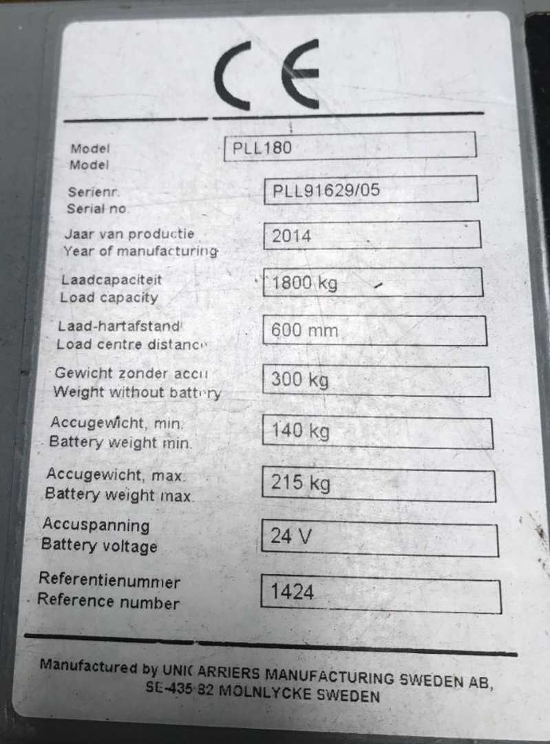 Used Forklift Atlet PLL180 Gājēju krautņotājs ar dīseli (Image 2) Used Forklift Atlet PLL180 Gājēju krautņotājs ar dīseli (Image 2)