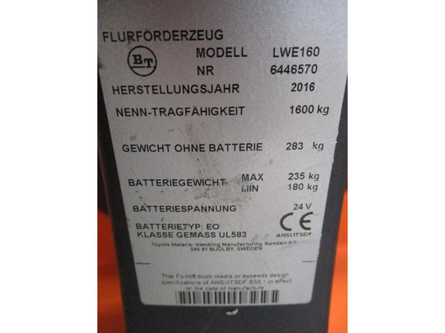 Used Forklift BT LWE160 Gājēju krautņotājs ar dīseli (Image 9)