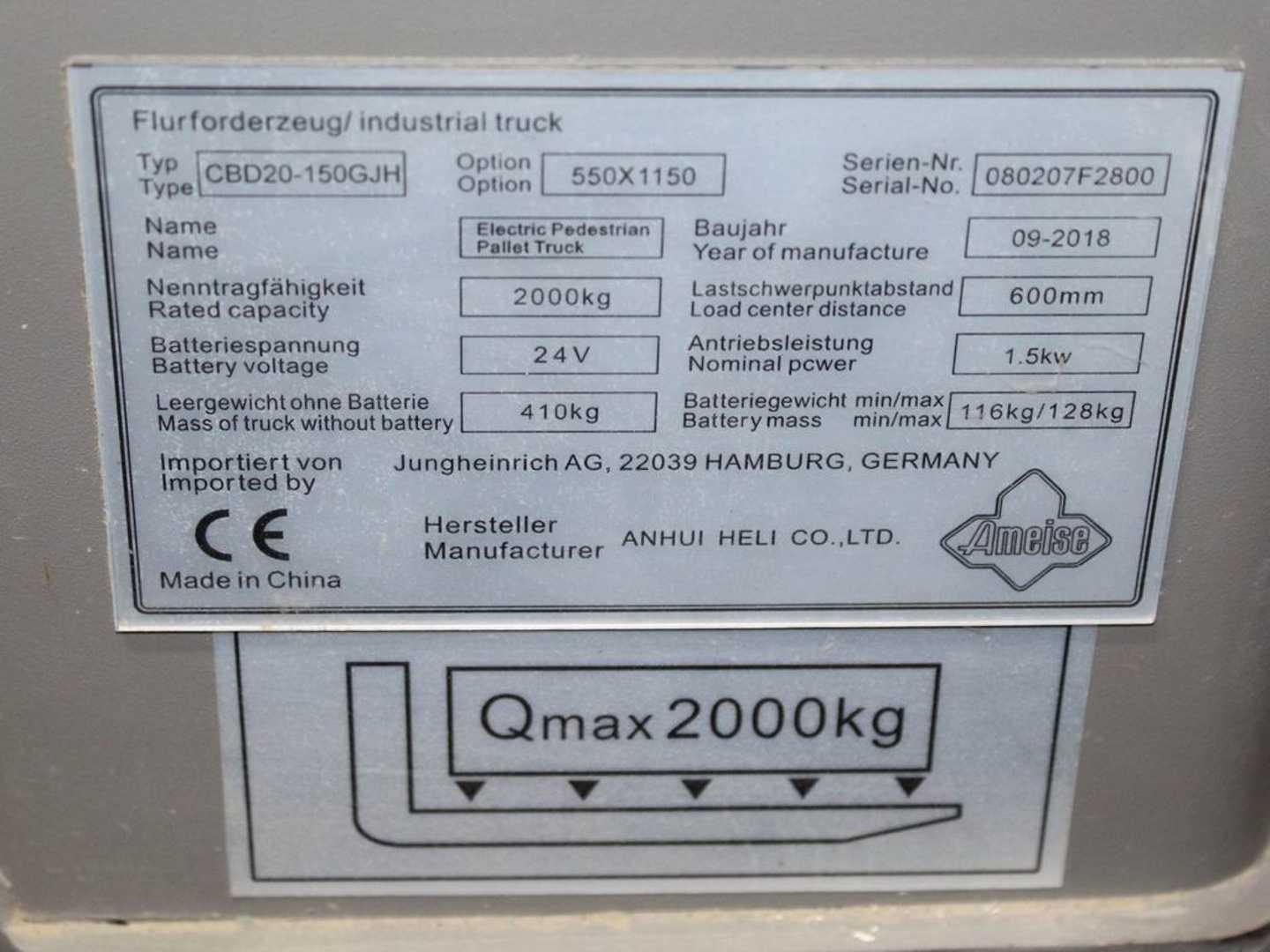Used Forklift Heli CBD 20-150GJH Gājēju krautņotājs ar dīseli (Image 5) Used Forklift Heli CBD 20-150GJH Gājēju krautņotājs ar dīseli (Image 5)