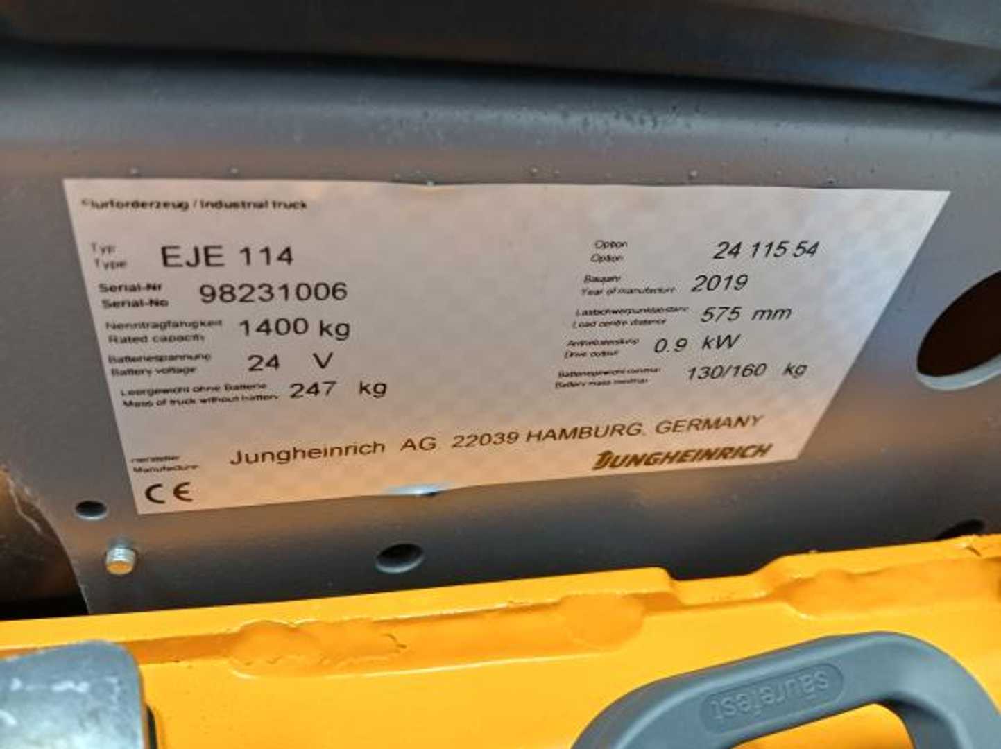 Used Forklift Jungheinrich EJE 114 24 115 54 Gājēju krautņotājs ar dīseli (Image 9) Used Forklift Jungheinrich EJE 114 24 115 54 Gājēju krautņotājs ar dīseli (Image 9)