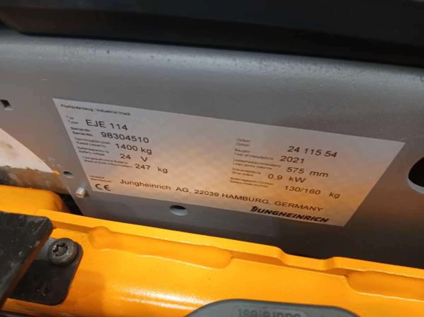 Used Forklift Jungheinrich EJE 114 24 115 54 Gājēju krautņotājs ar dīseli (Image 6) Used Forklift Jungheinrich EJE 114 24 115 54 Gājēju krautņotājs ar dīseli (Image 6)