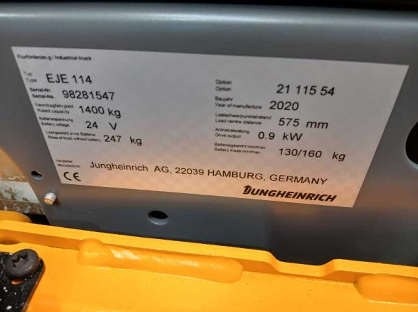 Used Forklift Jungheinrich EJE 114 21 115 54 Gājēju krautņotājs ar dīseli (Image 7) Used Forklift Jungheinrich EJE 114 21 115 54 Gājēju krautņotājs ar dīseli (Image 7)