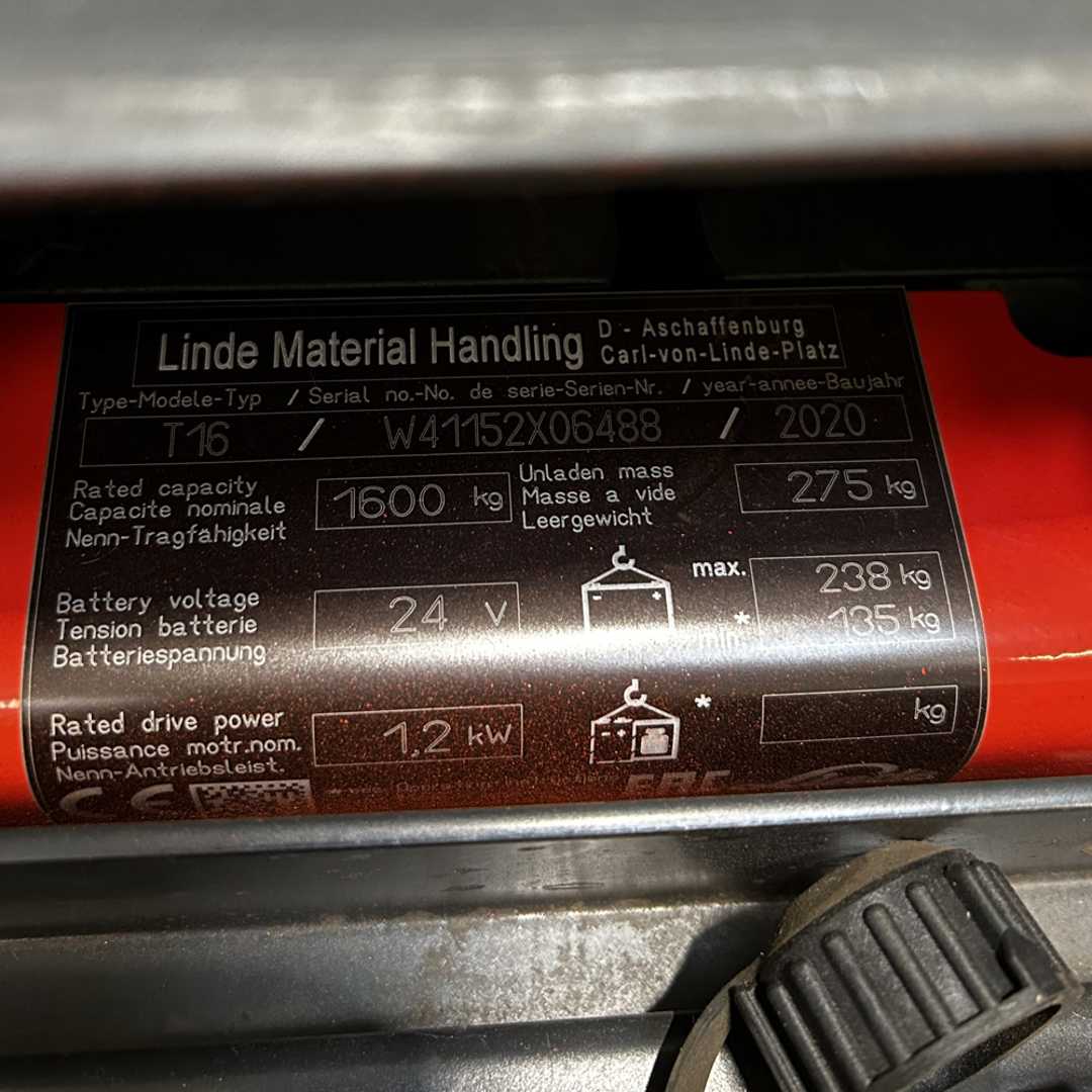 Used Forklift Linde T16 : 1,6 t Gājēju krautņotājs ar dīseli (Image 6) Used Forklift Linde T16 : 1,6 t Gājēju krautņotājs ar dīseli (Image 6)