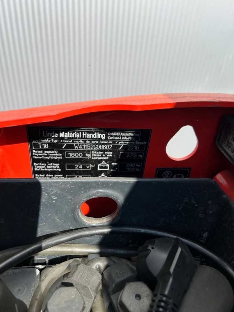 Used Forklift Linde T18 Gājēju krautņotājs ar dīseli (Image 6)