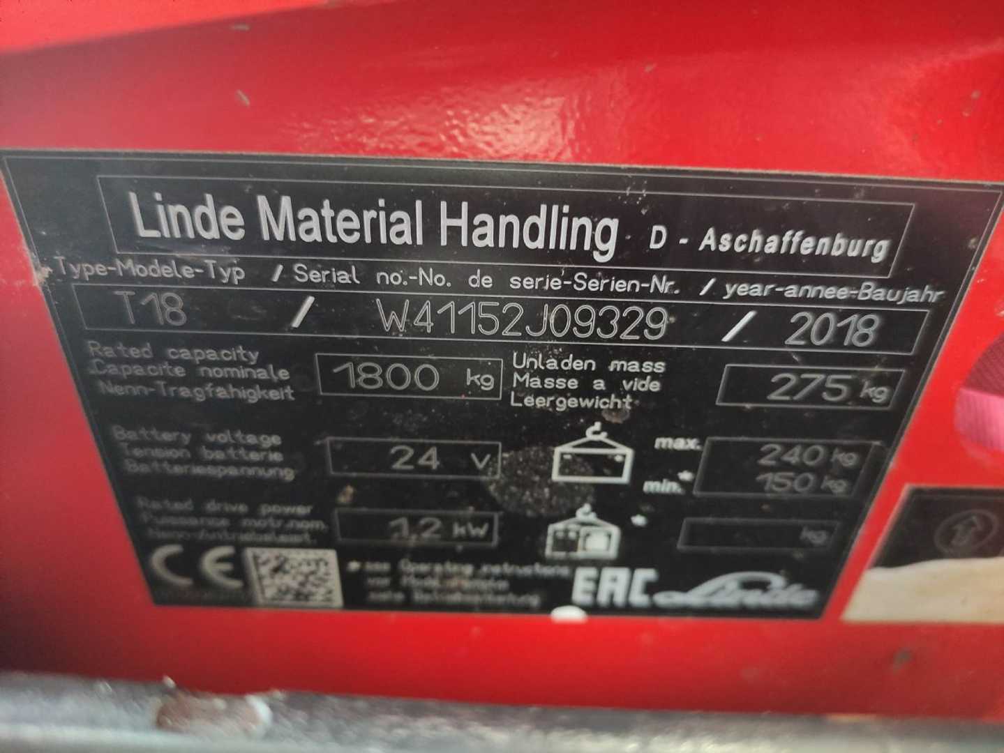 Used Forklift Linde T18-1152 / Neu lackiert Gājēju krautņotājs ar dīseli (Image 5) Used Forklift Linde T18-1152 / Neu lackiert Gājēju krautņotājs ar dīseli (Image 5)