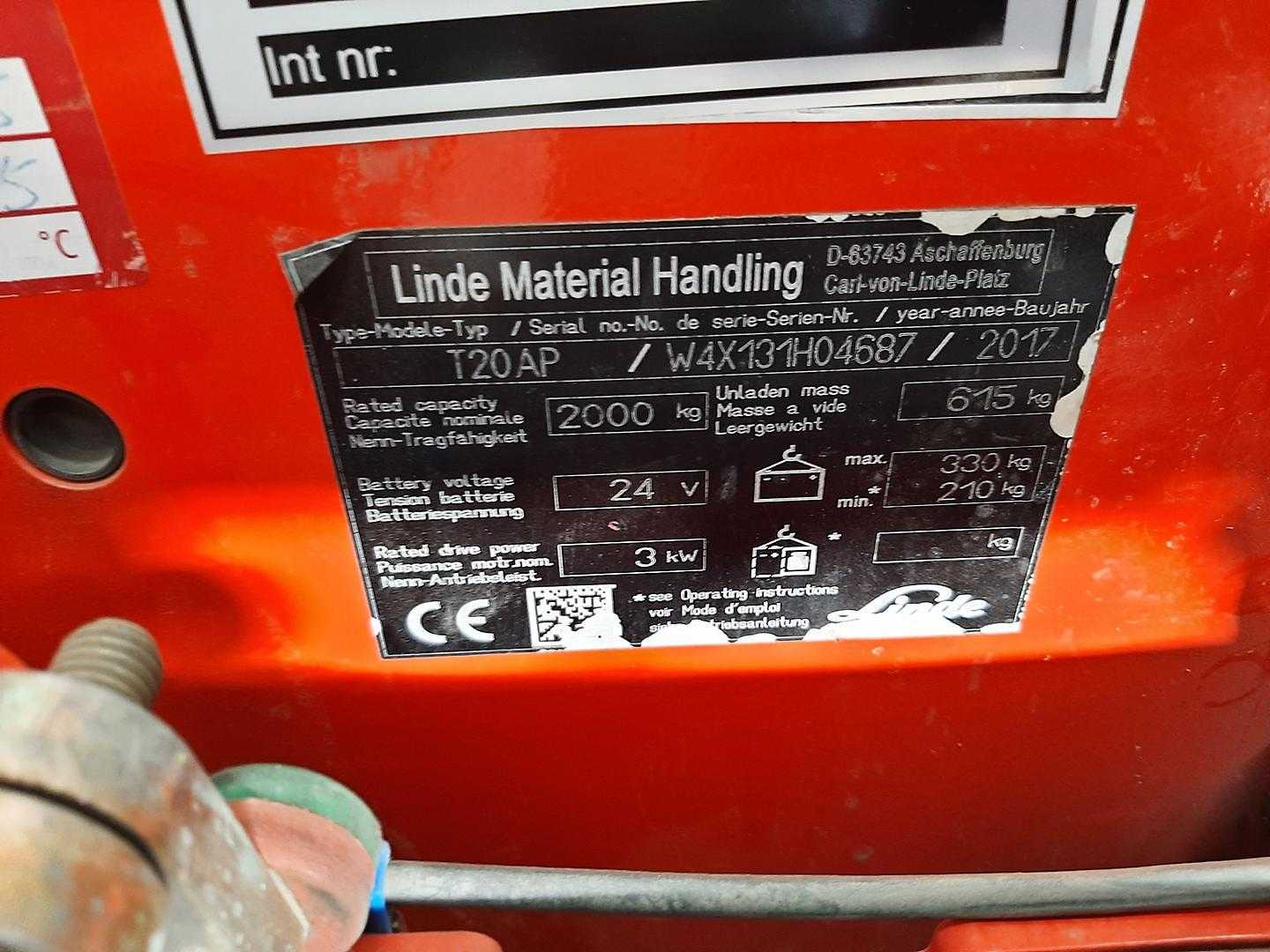 Used Forklift Linde T20AP Gājēju krautņotājs ar dīseli (Image 4) Used Forklift Linde T20AP Gājēju krautņotājs ar dīseli (Image 4)