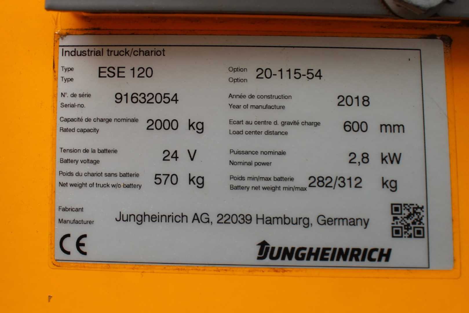 Used Forklift Jungheinrich ESE 120 Gājēju krautņotājs (daļēji elektrisks) (Image 6) Used Forklift Jungheinrich ESE 120 Gājēju krautņotājs (daļēji elektrisks) (Image 6)