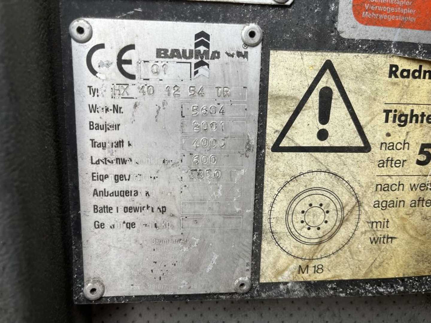 Used Forklift Baumann HX40-12-54TR Sānu iekrāvējs (Image 4) Used Forklift Baumann HX40-12-54TR Sānu iekrāvējs (Image 4)