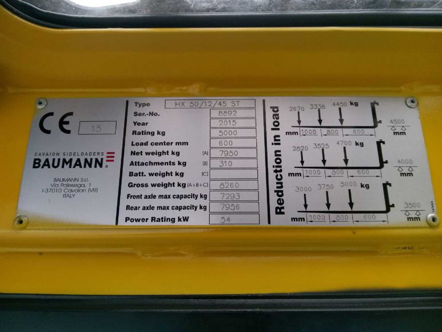 Used Forklift Baumann HX 50/12/45 ST Sānu iekrāvējs (Image 8)