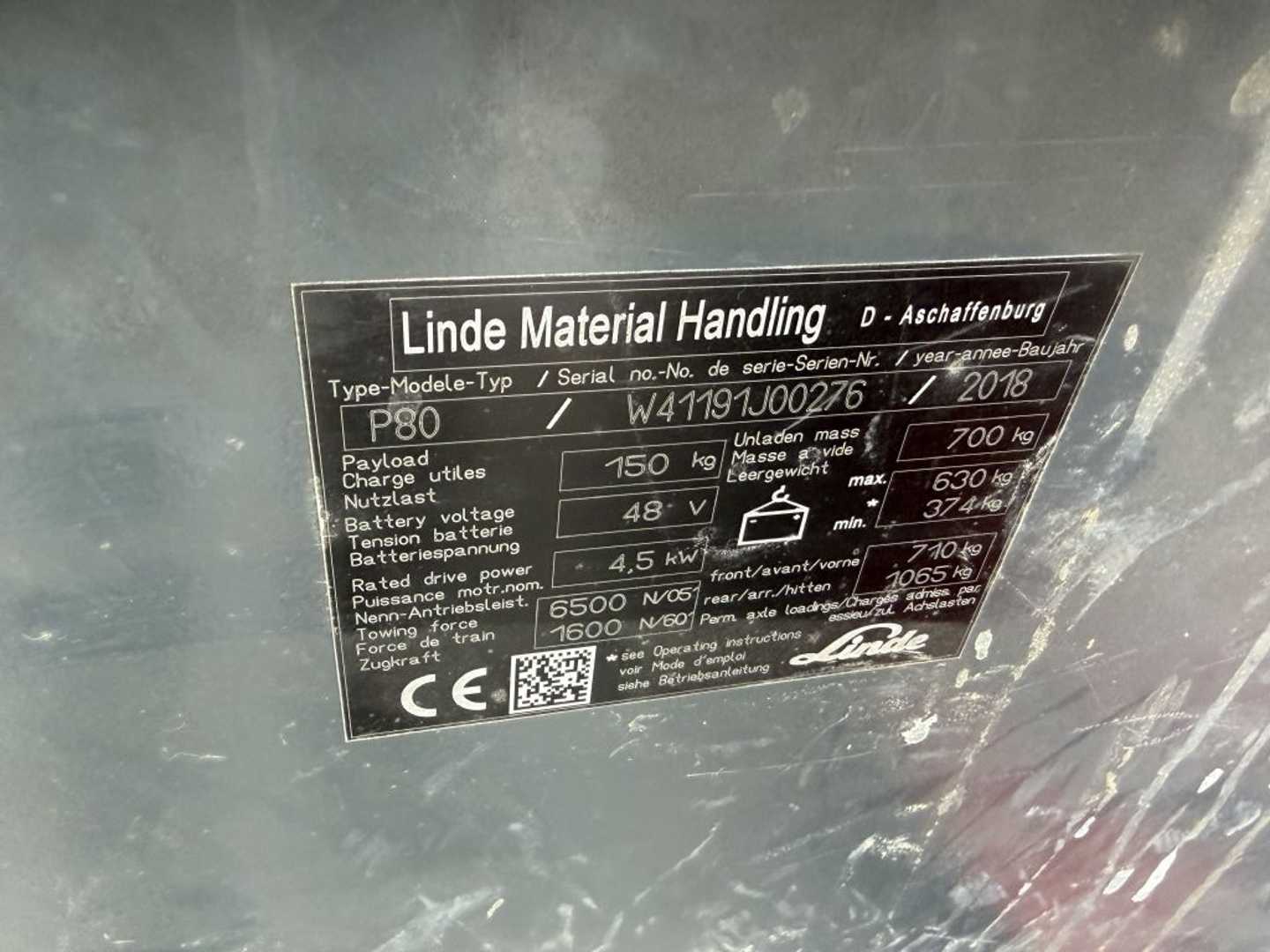 Used Forklift Linde P80 Vilcējs (Image 10) Used Forklift Linde P80 Vilcējs (Image 10)