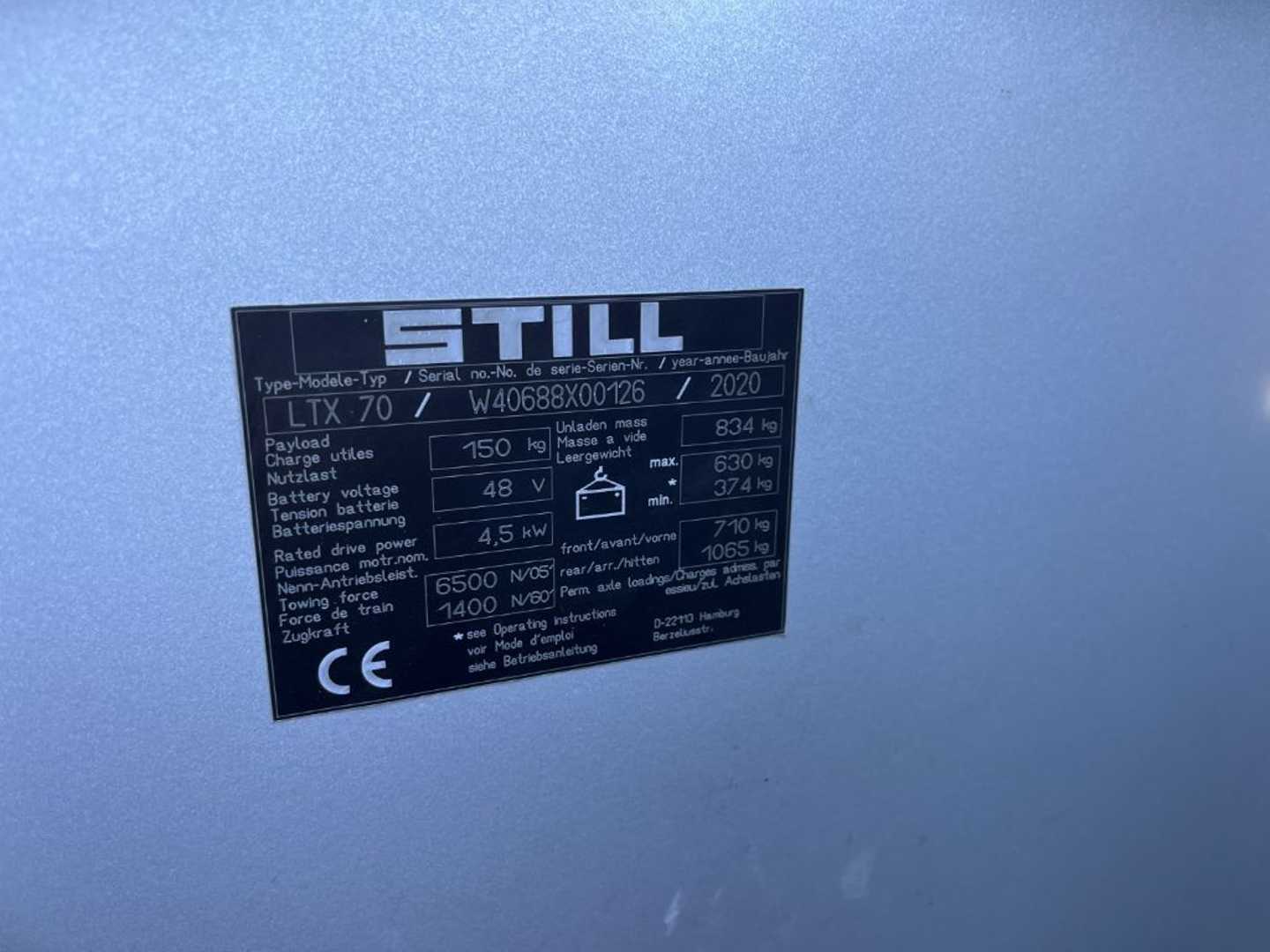 Used Forklift STILL LTX70 Vilcējs (Image 4) Used Forklift STILL LTX70 Vilcējs (Image 4)