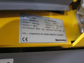 Muletto usato JUNGHEINRICH EFG 216k SP GE 115-550 DZ ELEKTRO VIERRADFRONTSTAPLER (12993181)