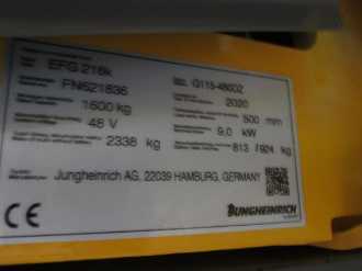 Muletto usato JUNGHEINRICH EFG 216k SP ZVG 115-480 DZ ELEKTRO VIERRADFRONTSTAPLER (12986594)