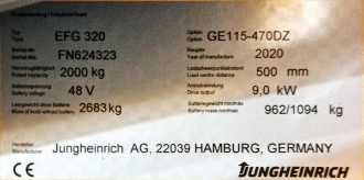 Muletto usato JUNGHEINRICH EFG 320 SP GE 115-470 DZ ELEKTRO VIERRADFRONTSTAPLER (13026987)