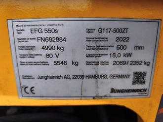 Muletto usato JUNGHEINRICH EFG550S ELEKTRO VIERRADFRONTSTAPLER (13043515)