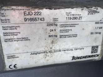 Muletto usato JUNGHEINRICH EJD 222 Baujahr 2021 Stunden 2307 HH 2,9M ELEKTRO HOCHHUBWAGENDEICHSEL (13065435)