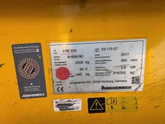 Muletto usato JUNGHEINRICH ERE 225 Baujahr 2017 Akku 2017 Gabellänge 1150 ELEKTRO NIEDERHUBKOMMISSIONIERER (13074920)