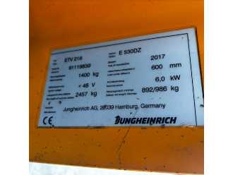 Muletto usato JUNGHEINRICH ETV 216 5300 DZ 1150mm ELEKTRO SCHUBMASTSTAPLER (12922497)