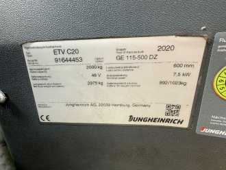 Muletto usato JUNGHEINRICH ETV C 20 Baujahr 2020/ / HH 5000 Vollkabine ELEKTRO SCHUBMASTSTAPLER (13038532)