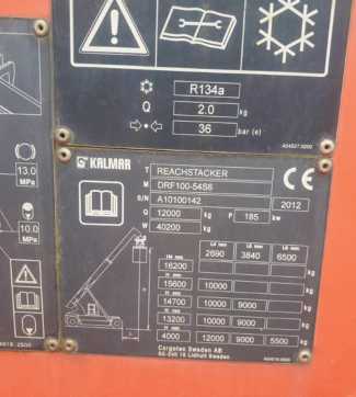 Muletto usato KALMAR DRF100-54S6 DIESEL REACHSTACKER (12946374)