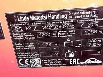Muletto usato LINDE D12AP ELEKTRO HOCHHUBWAGENMANUELLELEKTRISCH (13010647)