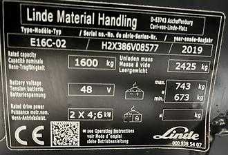 Muletto usato LINDE E16C - 386 ELEKTRO DREIRADFRONTSTAPLER (13033714)