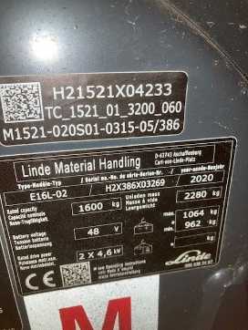 Muletto usato LINDE E16L ELEKTRO DREIRADFRONTSTAPLER (13067058)