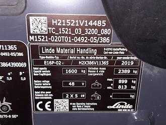 Muletto usato LINDE E16P-Li on-Klar för leverans ELEKTRO VIERRADFRONTSTAPLER (13023716)