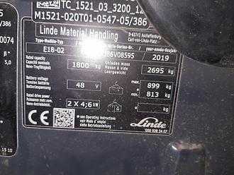 Muletto usato LINDE E18 Li Ion ELEKTRO DREIRADFRONTSTAPLER (13034742)