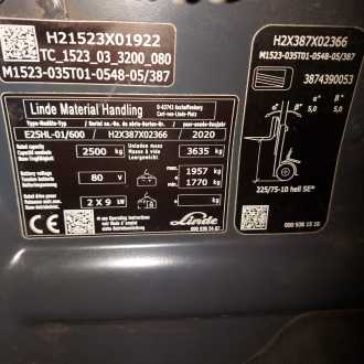 Muletto usato LINDE E25HL-01 ELEKTRO VIERRADFRONTSTAPLER (13059578)