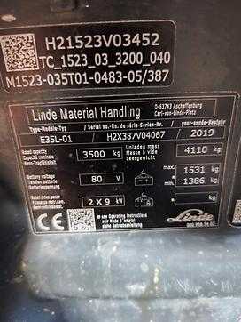 Muletto usato LINDE E35L-01 ELEKTRO VIERRADFRONTSTAPLER (13044869)