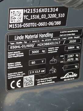 Muletto usato LINDE E50/600HL-388-01 ELEKTRO VIERRADFRONTSTAPLER (13071494)