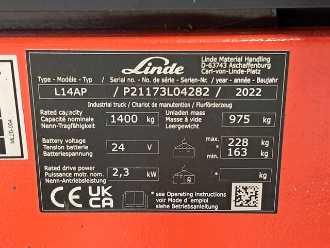 Muletto usato LINDE L14AP ELEKTRO NIEDERHUBWAGENSEMIELEKTRISCH (13058586)