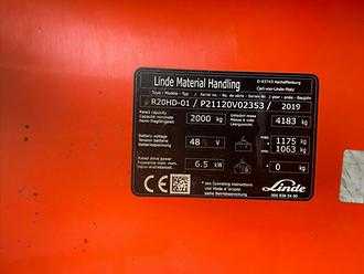 Muletto usato LINDE R 20  ELEKTRO SCHUBMASTSTAPLER (13027869)